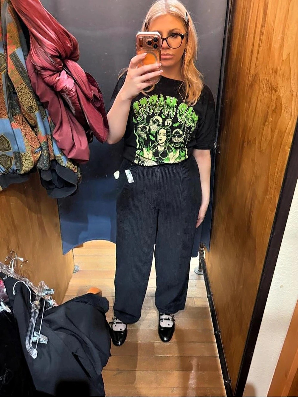 Urban Outfitters Corduroy Wide Leg Pants in Black Size Small